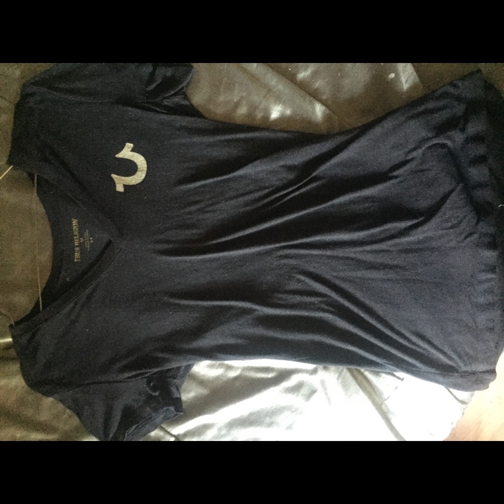 Black & Gold True Religion Top